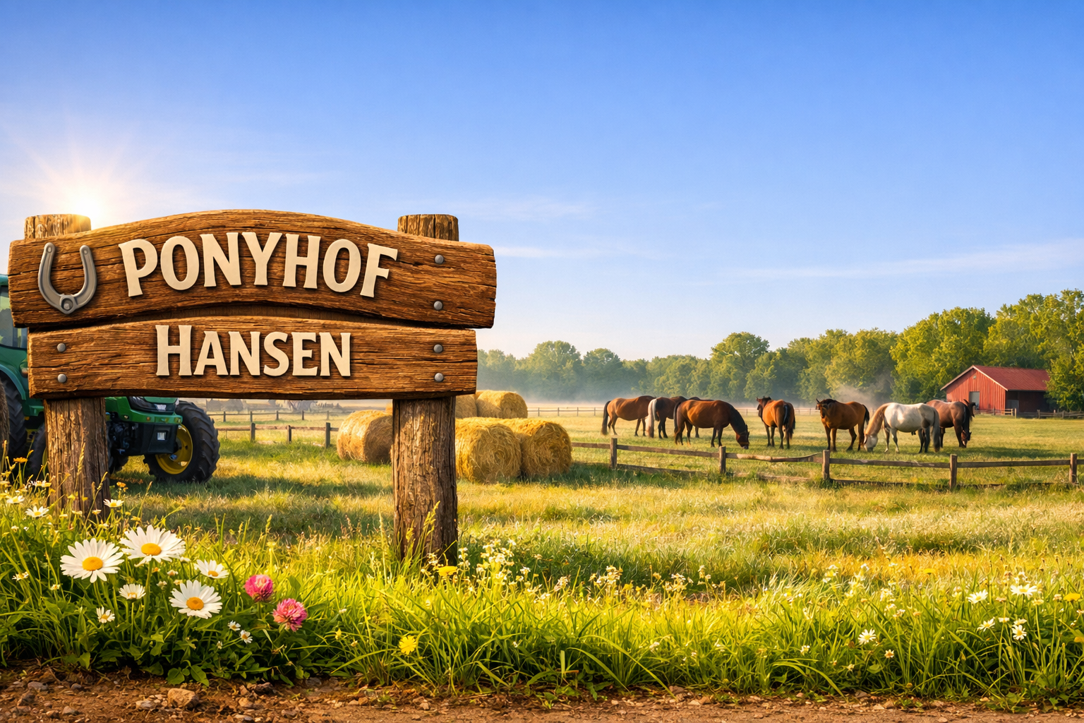 Ponyhof Hansen Header – klarer Sommermorgen